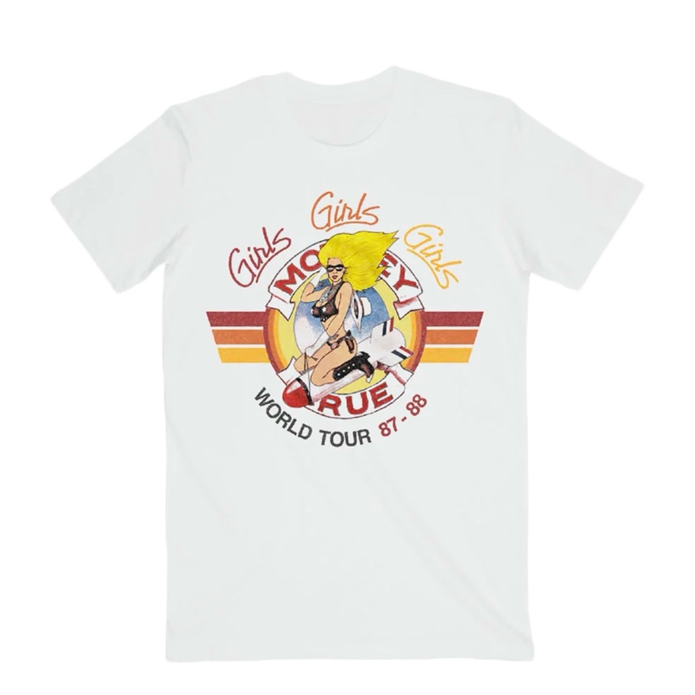 GIRLS GIRLS GIRLS BOMBER TOUR VINTAGE TEE Motley Crue!!!!!! 2XL